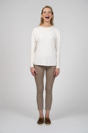 Woman in casual clothes standing