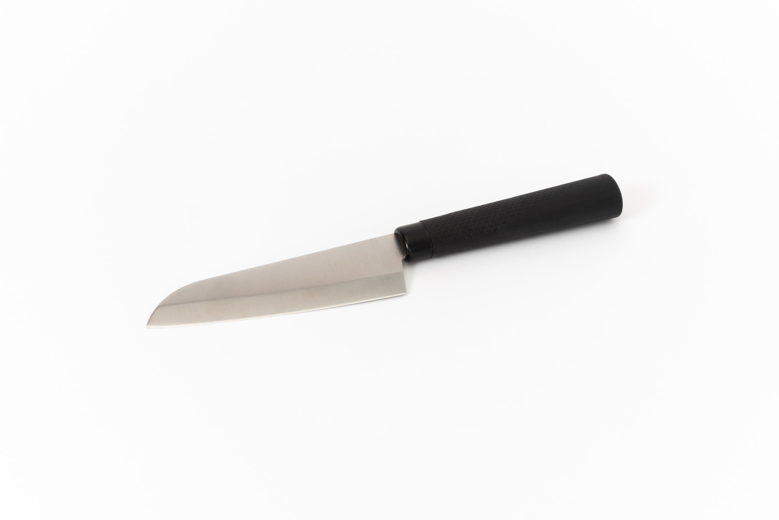 Kitchen knife with black handle