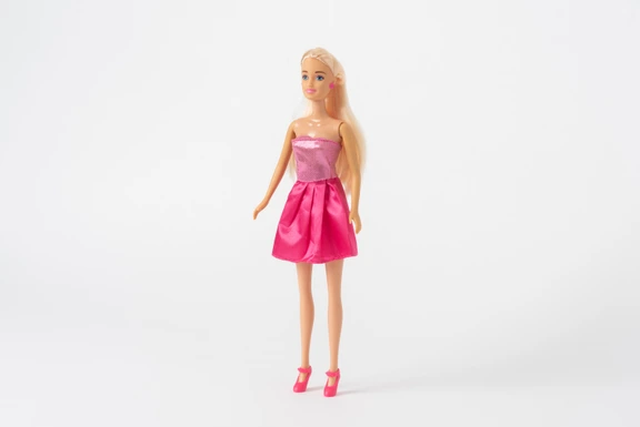 strapless open back dress Barbie Fashionistas Sparkling Pink Dress Fashion Doll – Toys4me main image 0