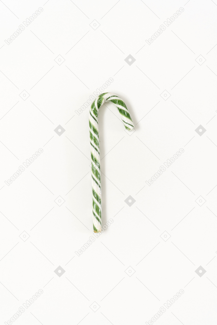 Green and white candy cane
