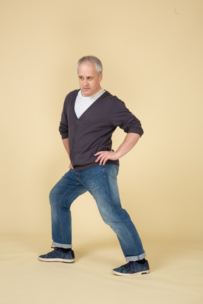 Man in casual clothes posing