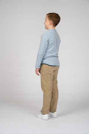 Rear view of boy