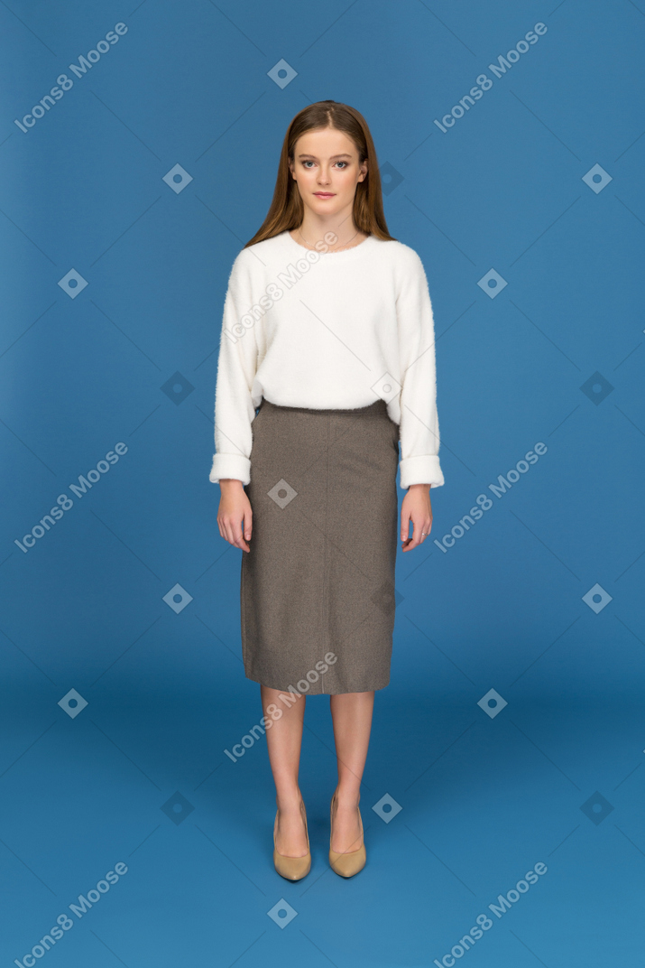 Young businesswoman standing