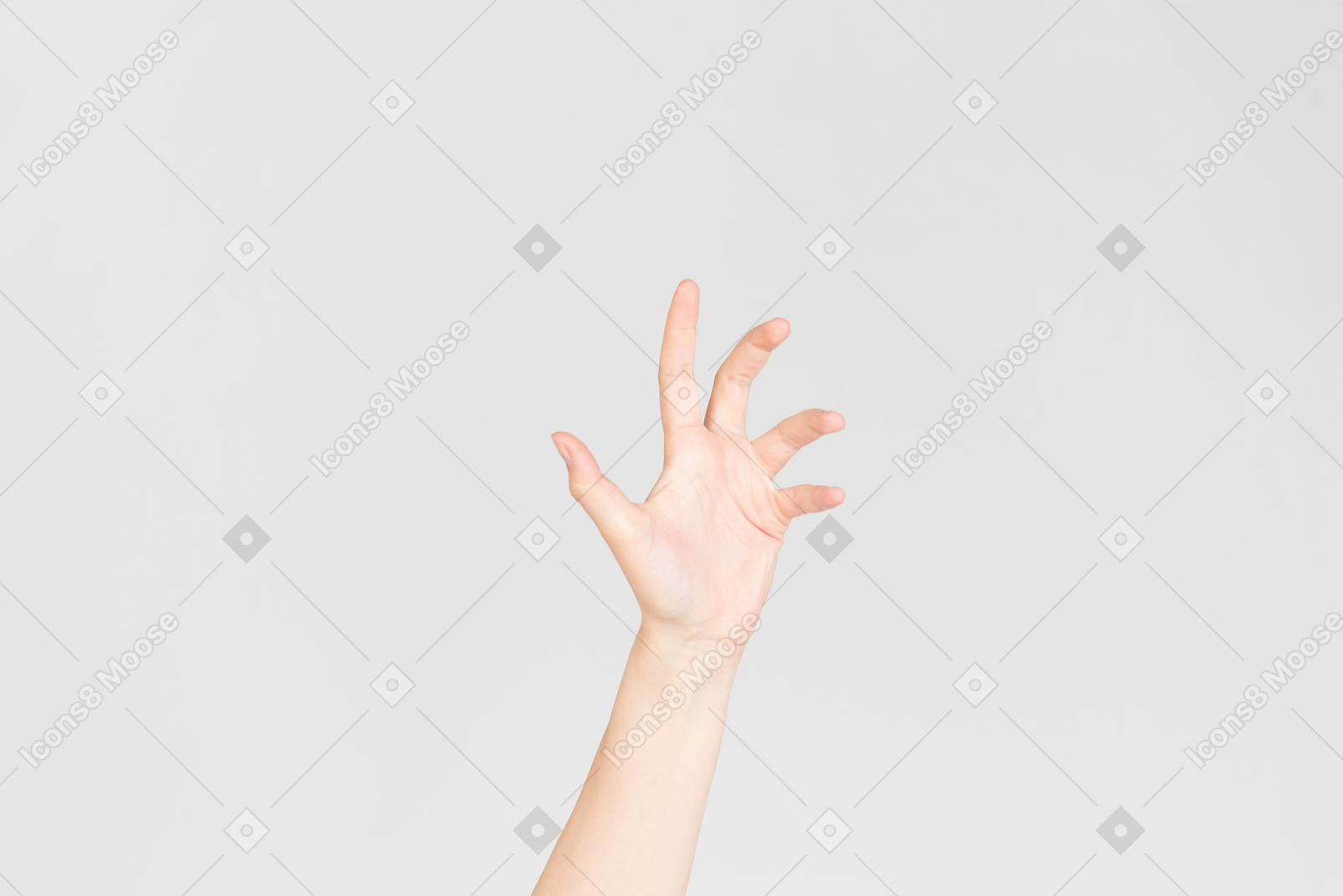 Female hand showing kind of scary gesture