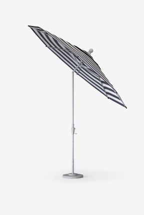 Black and white umbrella on white background