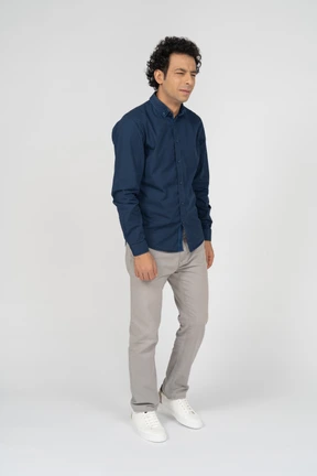 Front view of a man in casual clothes