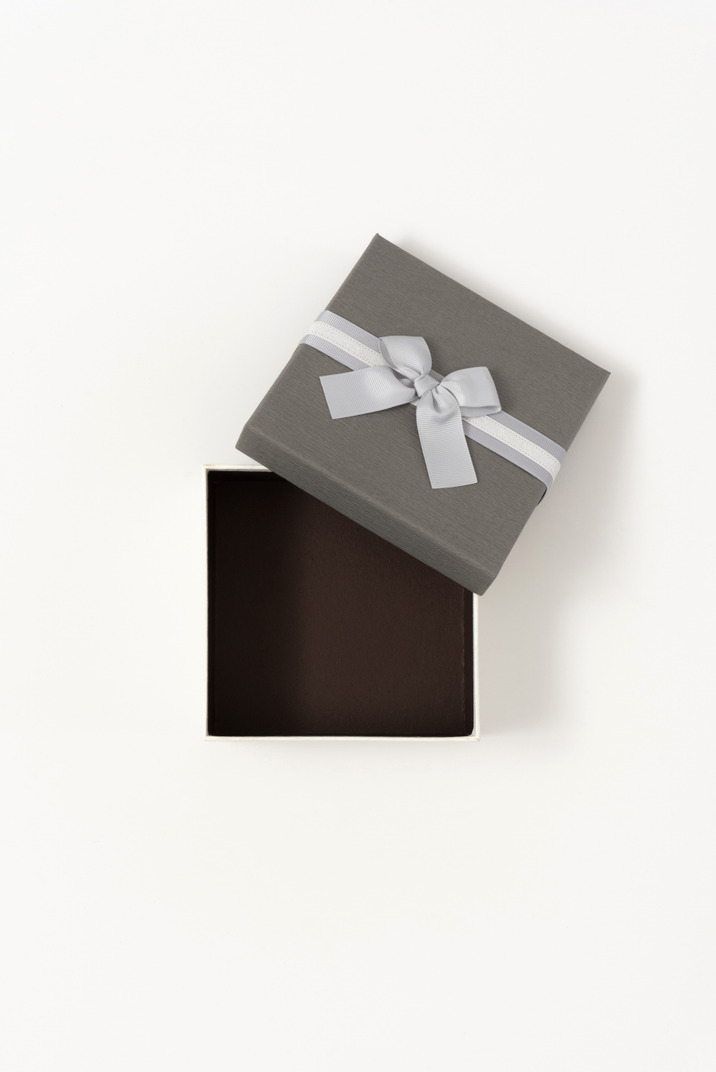 Open light and dark gift box