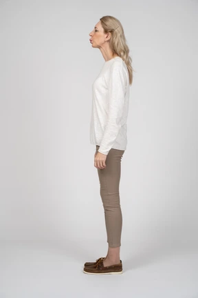 Woman in casual clothes standing