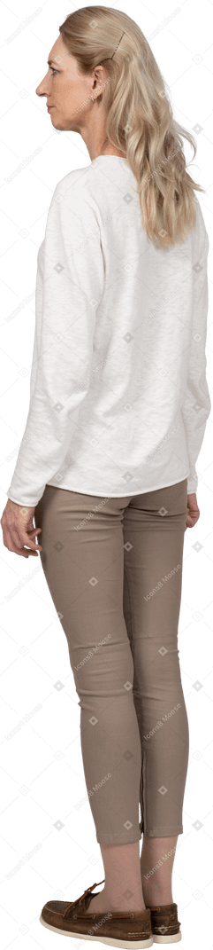 Woman in casual clothes standing