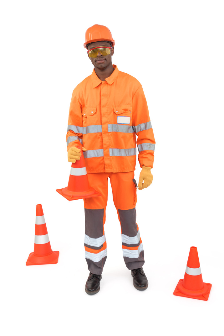 Now my task is to set traffic cones for a new paving project
