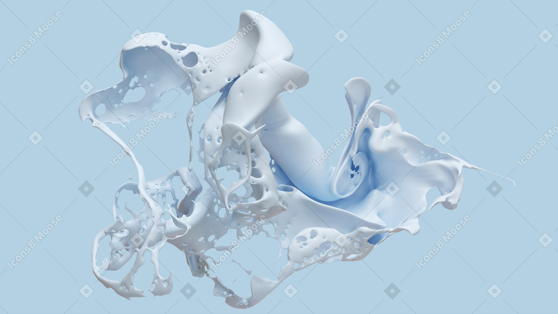 Splash of blue liquid