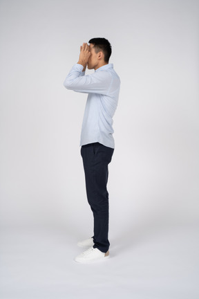 Man in casual clothes standing