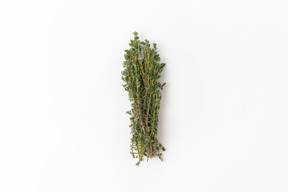 Bunch of thyme on white background