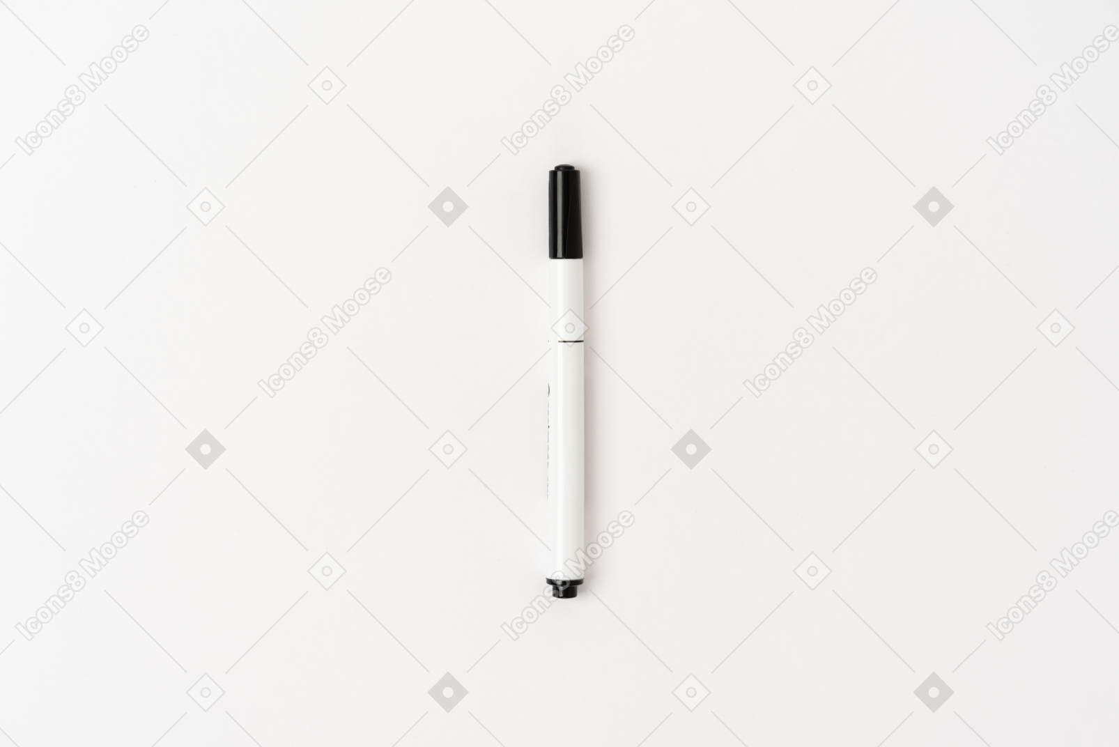 White and black pen