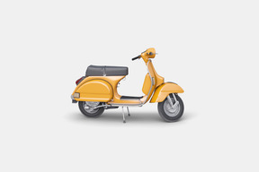 Yellow scooter