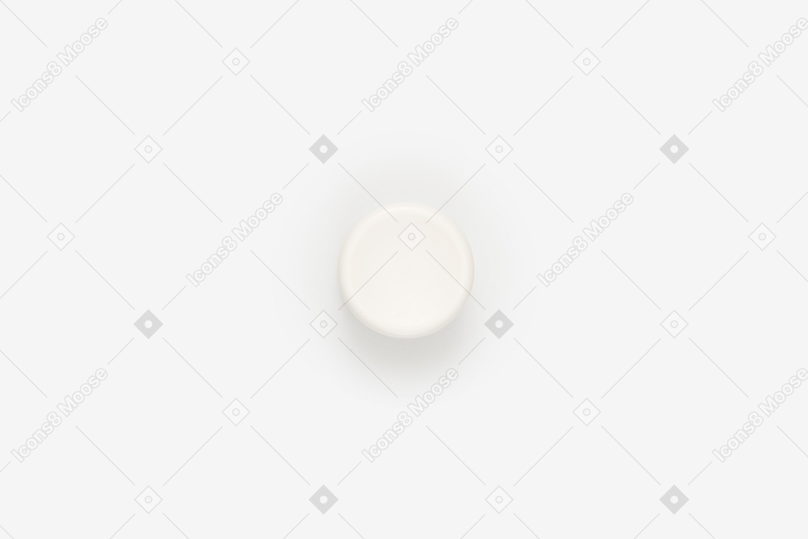 Bottom of white plastic pill bottle