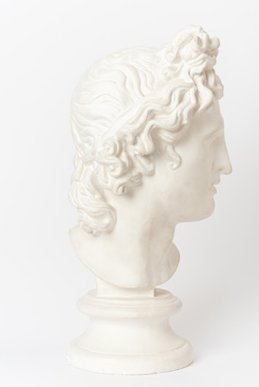 Sculpture portrait of a young man