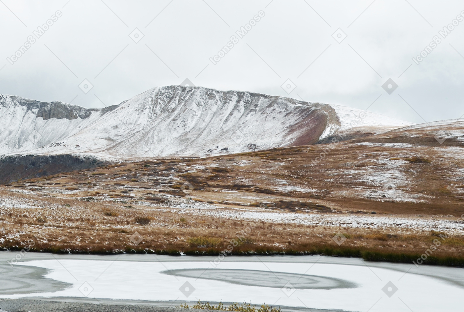 Snowy hillside background