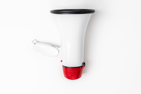 Megaphone flat lay