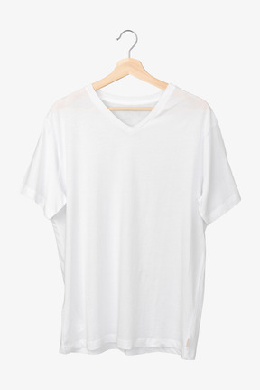 Witn 무엇이든 결합하는 기본 흰색 티셔츠