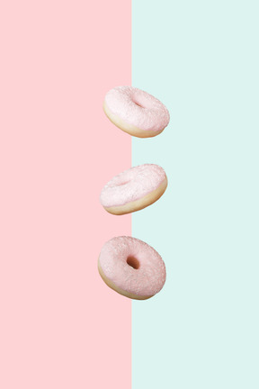Schwebende donuts