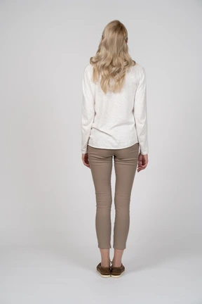 Woman in casual clothes standing