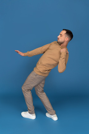 Dancing young man