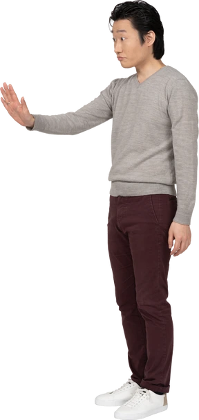 Man in casual clothes standing