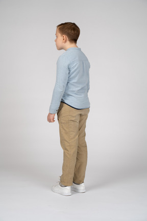 Rear view of boy