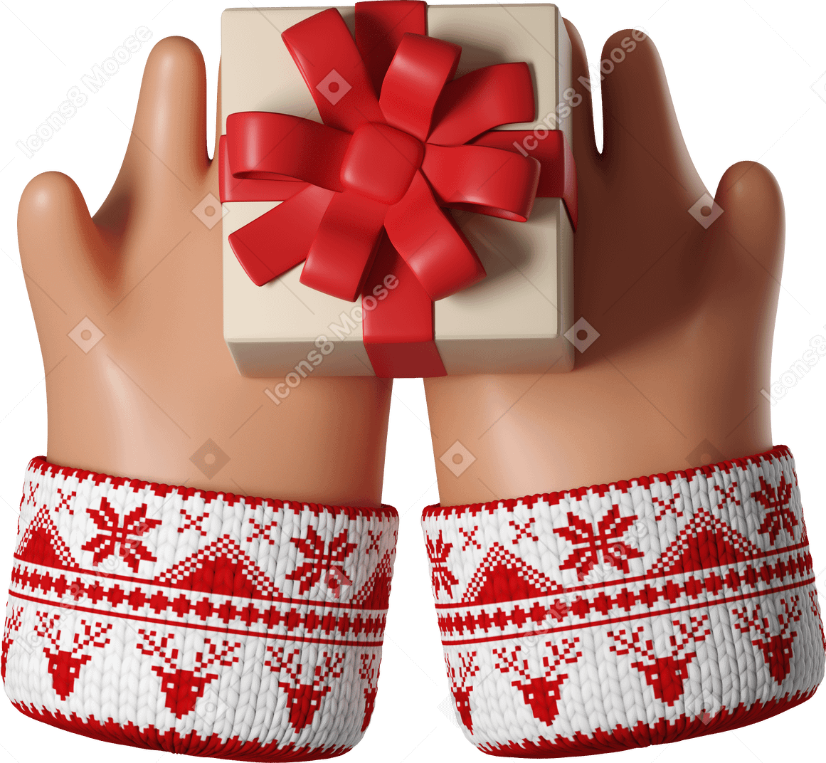 Hands holding christmas gift