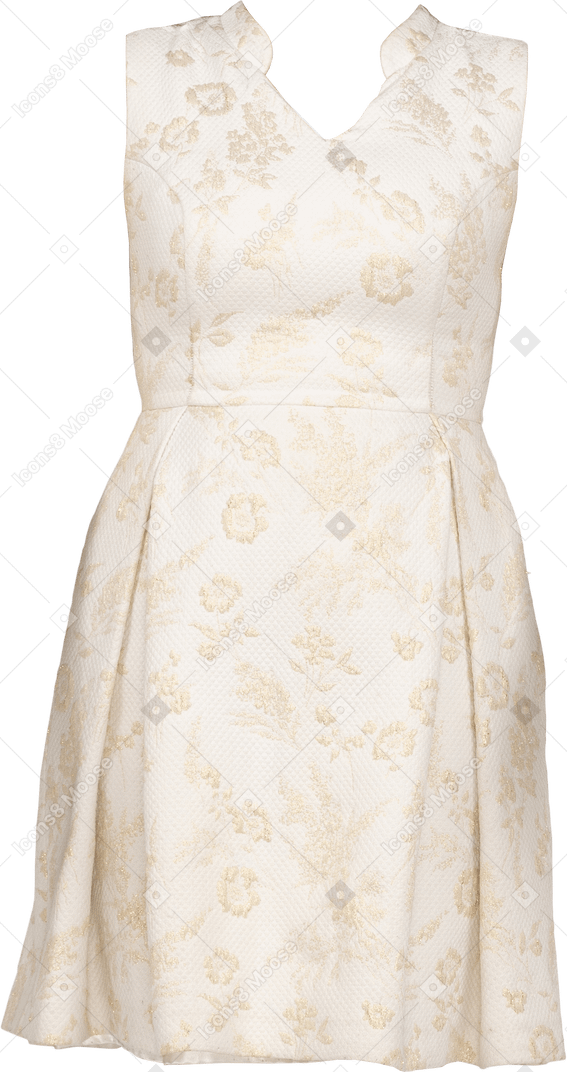 Mini vestido blanco estampado sin mangas