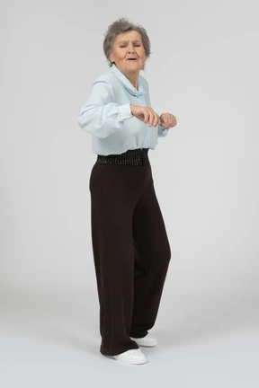 Old lady dancing