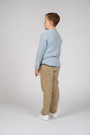 Rear view of boy