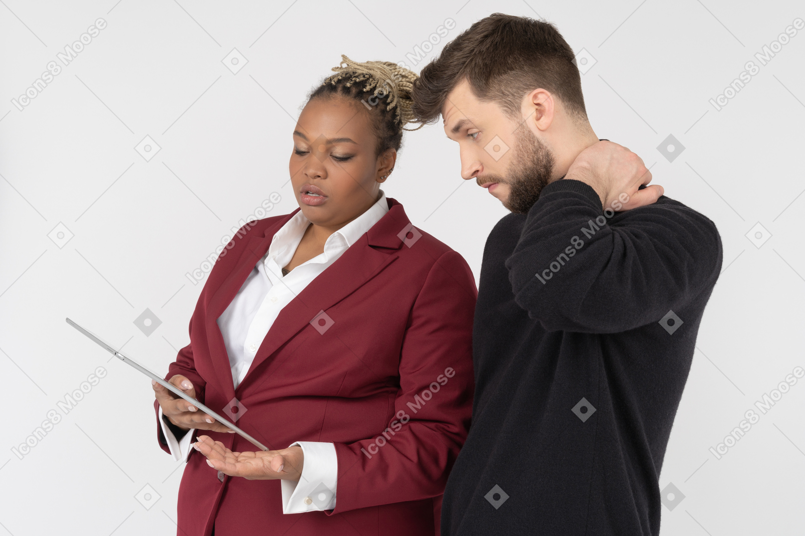 Dark skinned female manager instructing a new employee