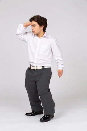 Man looking into distance