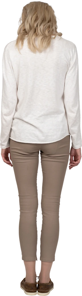 Woman in casual clothes standing