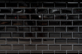 Black subway tiles