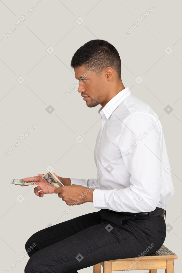 Man offering money