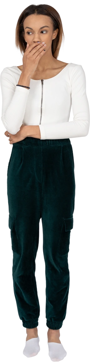 Woman in casual clothes standing