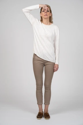 Woman in casual clothes standing