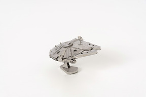 Spaceship model on a white background