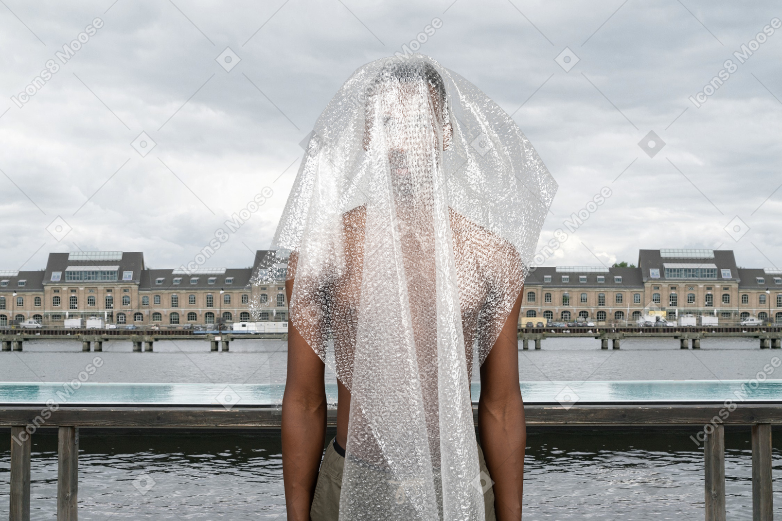 A bride poses for a photo
