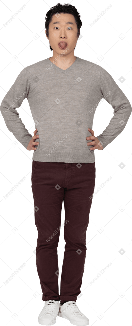 Hombre en ropa casual de pie