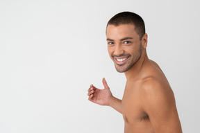 Handsome young man smiling