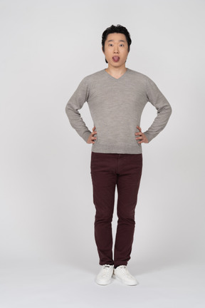 Man in casual clothes standing