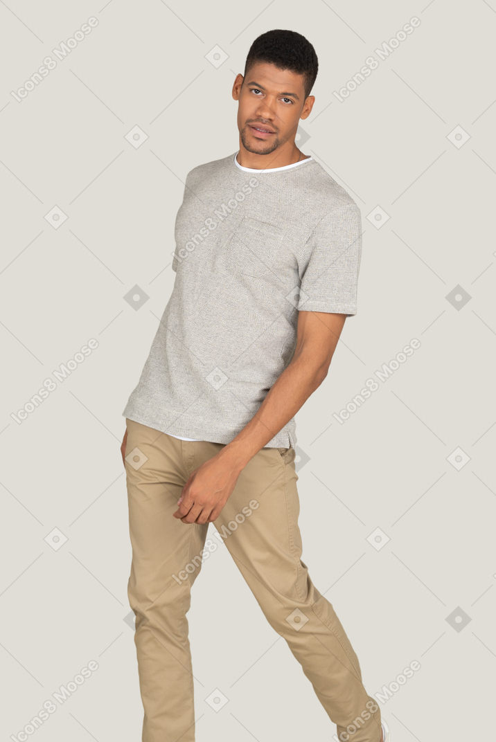 Young beautiful man in casual clothes
