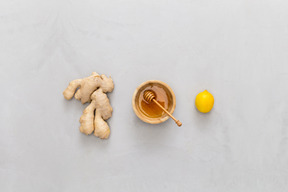 Gengibre, mel e limão