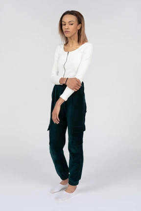 Woman in casual clothes standing