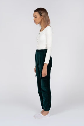 Woman in casual clothes standing