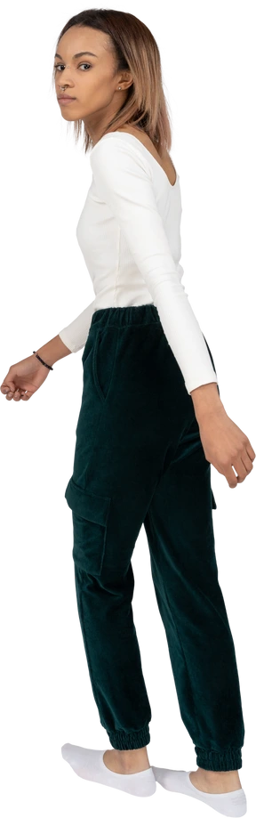 Woman in casual clothes standing